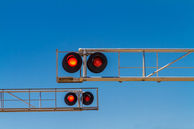 Railroad Red Signal Lights