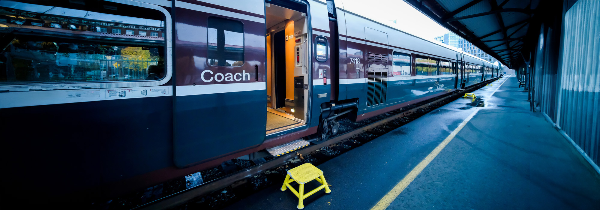 amtrack train at the station