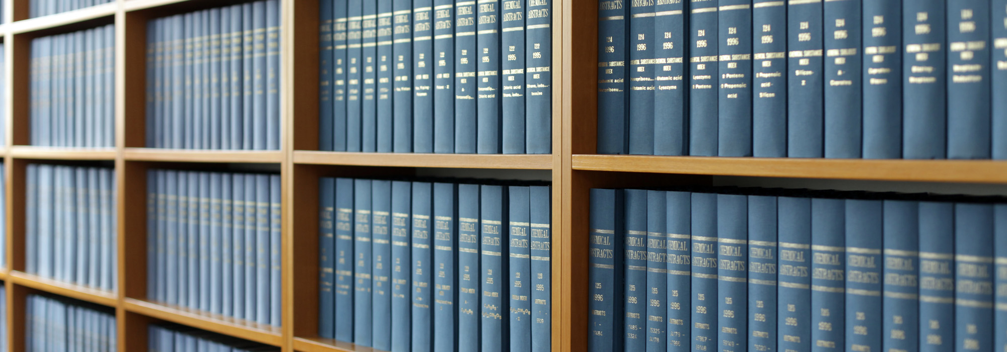 close of view of bookshelf in library