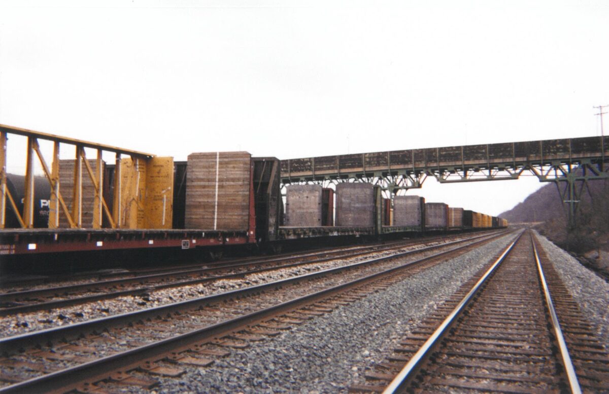railroad with cargo