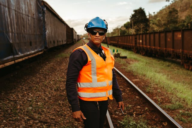 railroad worker tracks