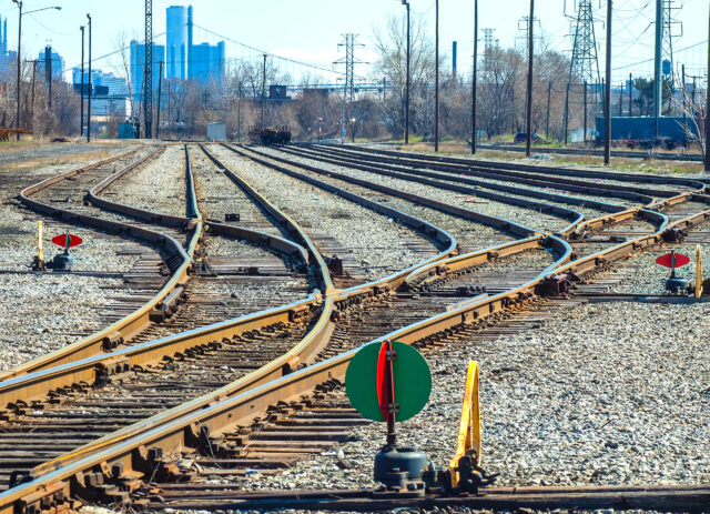 railroad switch tracks