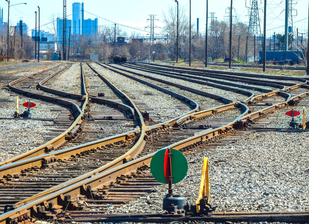 railroad switch tracks